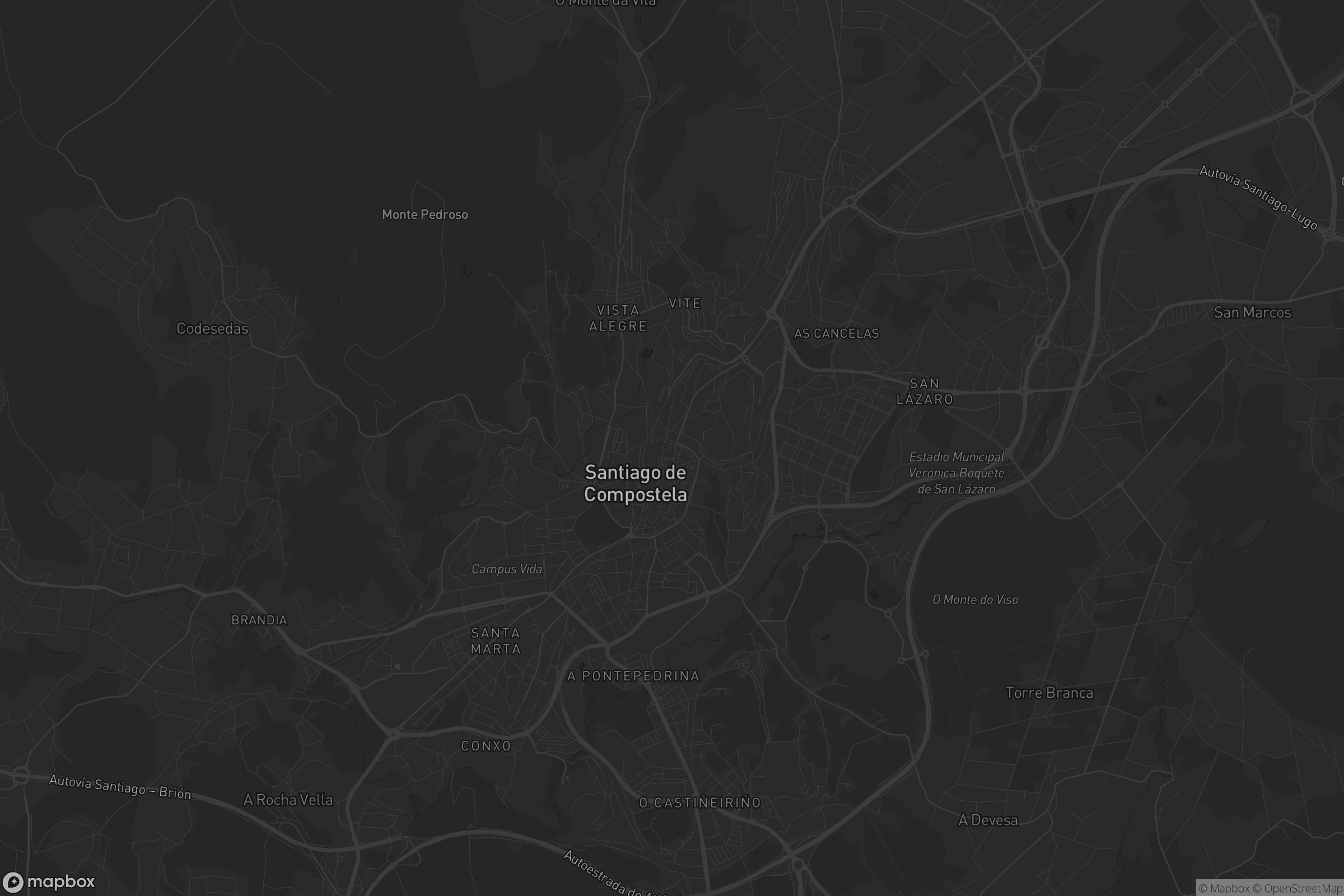 Mapa de Santiago de Compostela