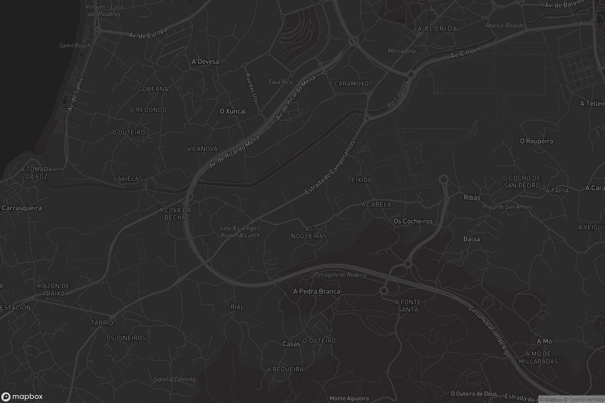 Mapa de Santo André de Comesaña