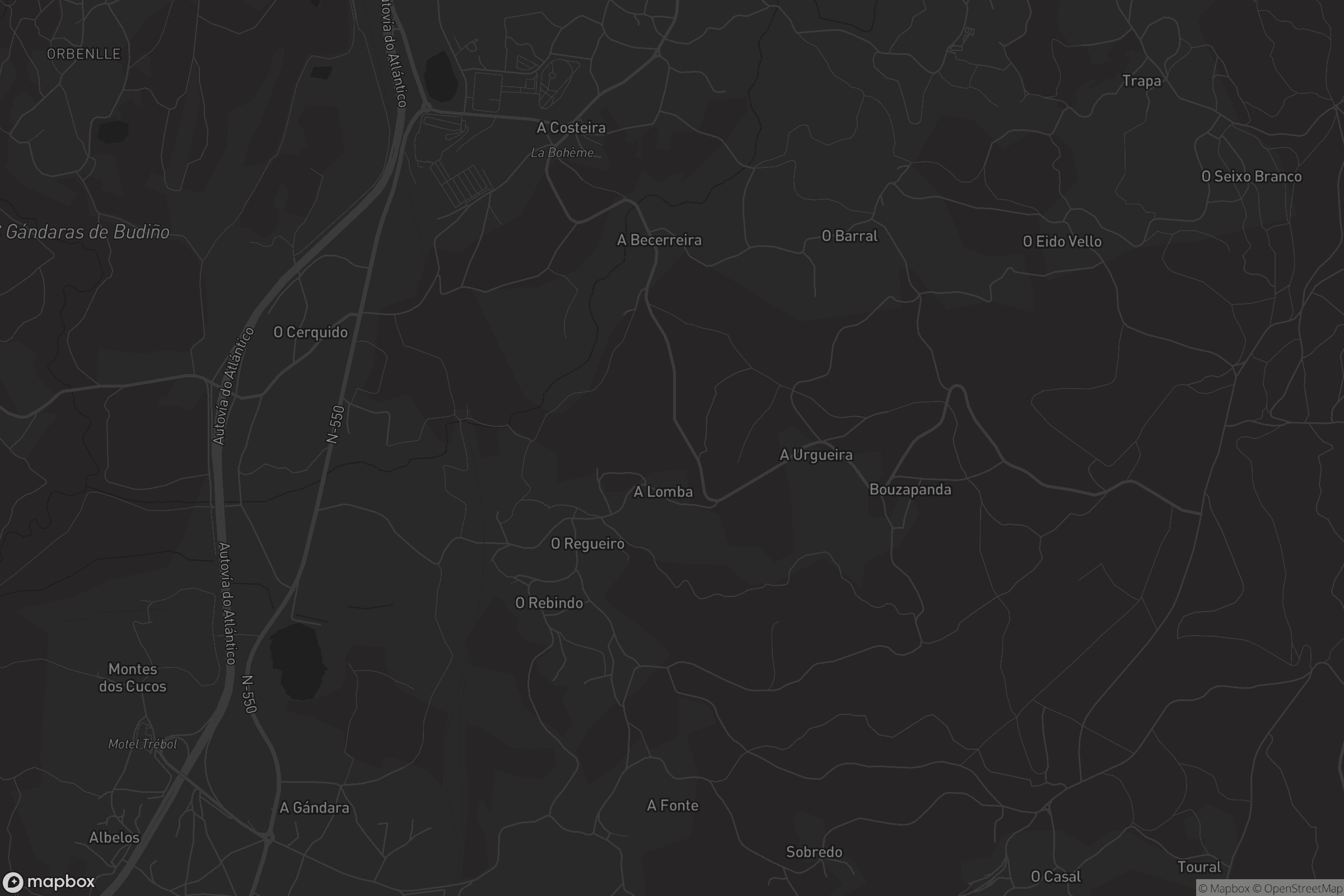 Mapa de Santo Estevo de Budiño
