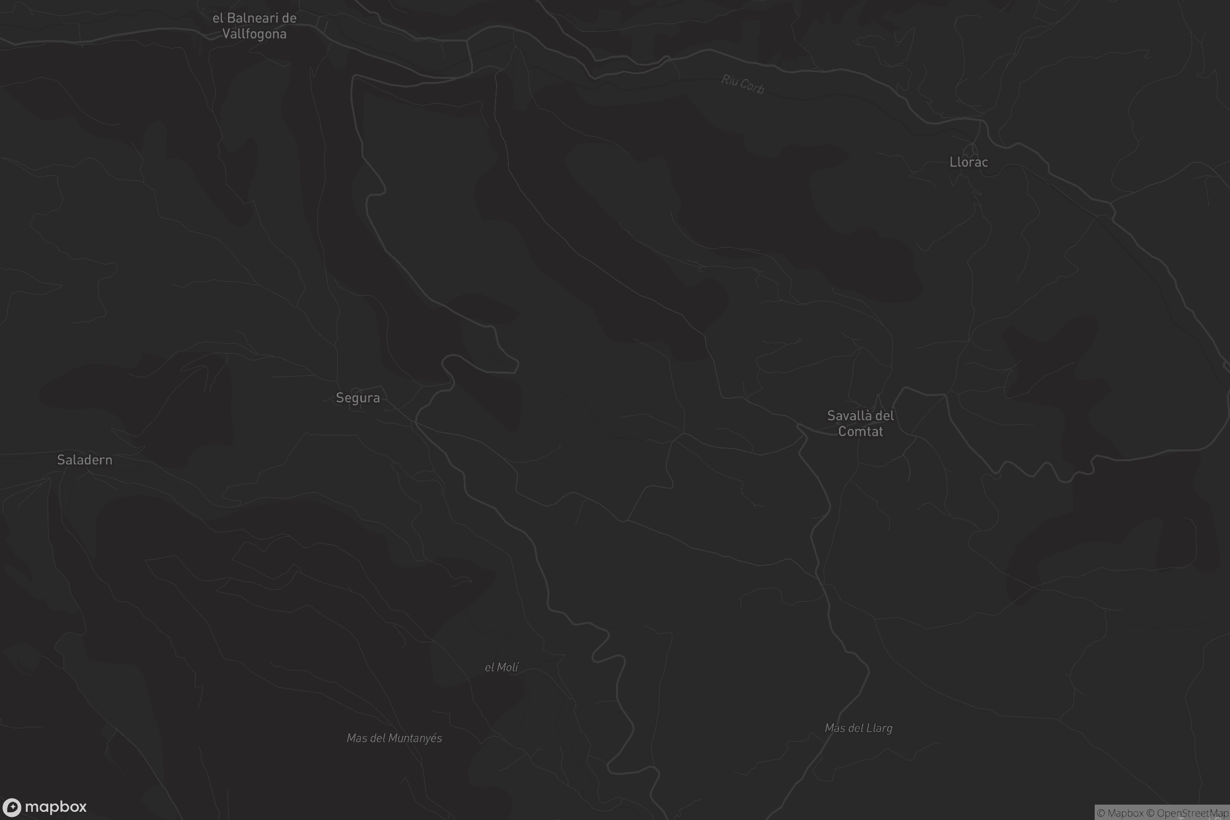 Mapa de Savallà del Comtat