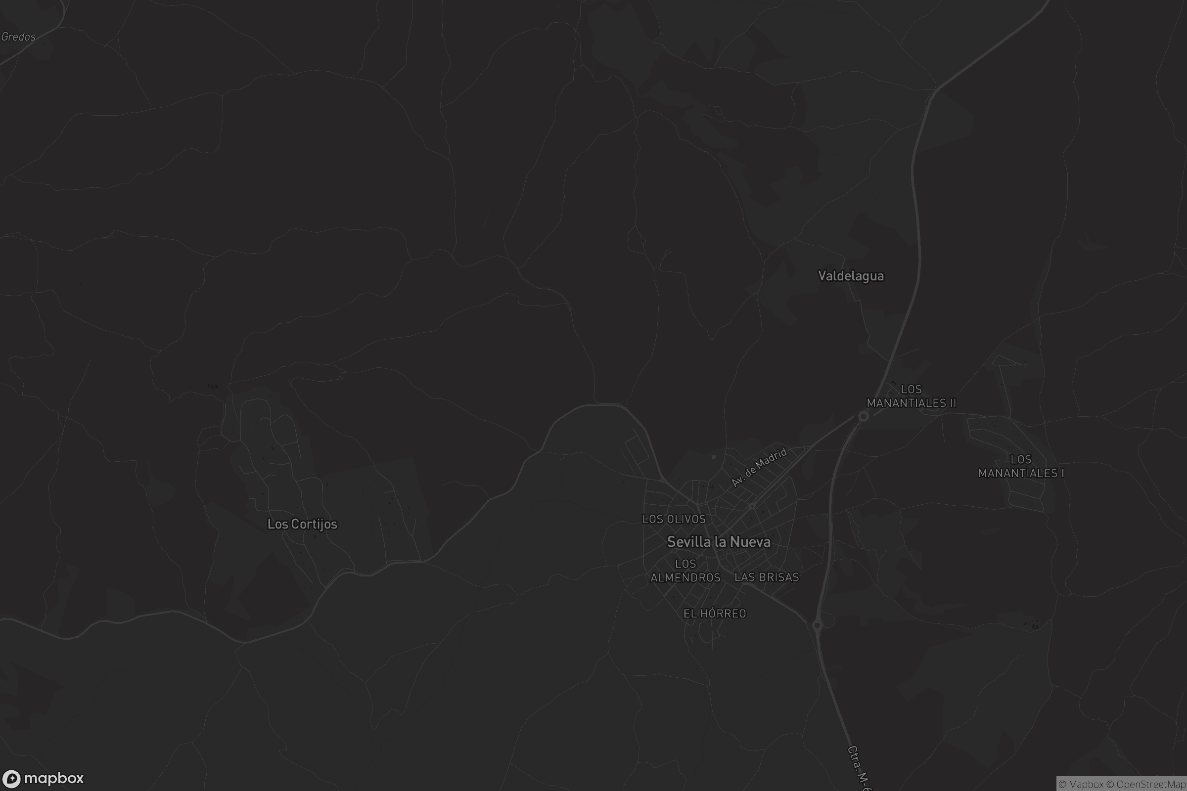 Mapa de Sevilla la Nueva