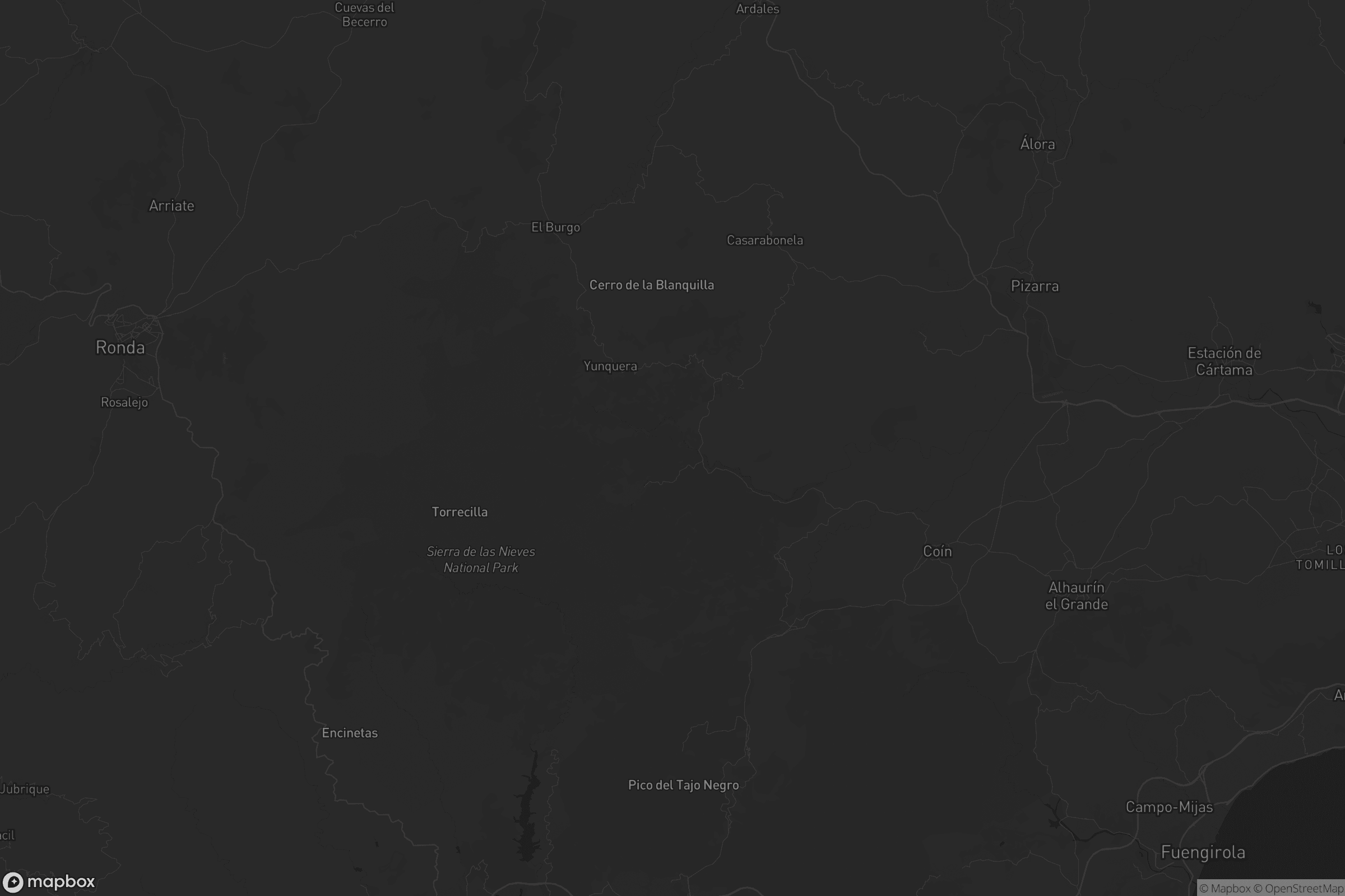 Mapa de Sierra de las Nieves