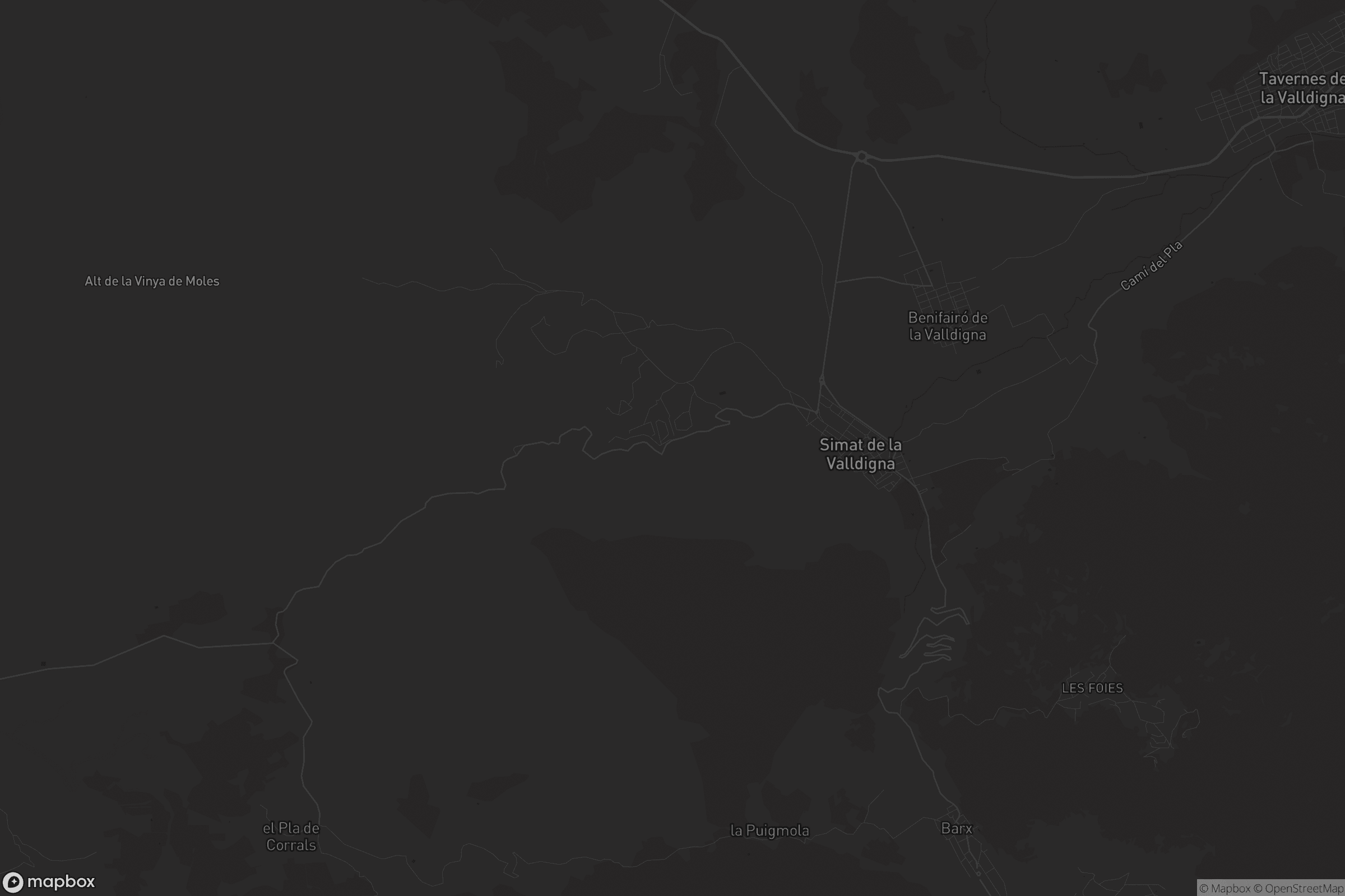 Mapa de Simat de la Valldigna