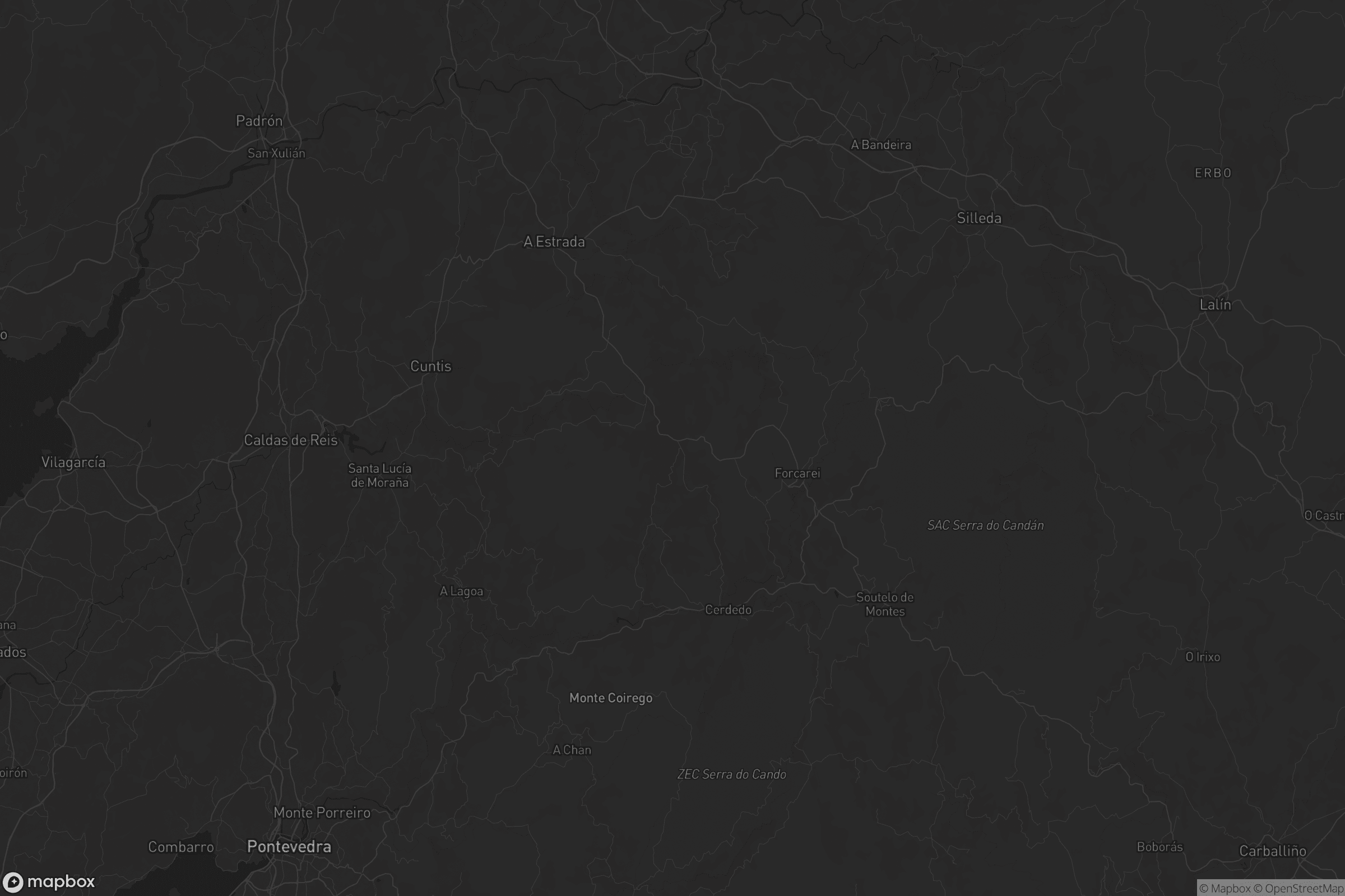 Mapa de Tabeirós - Terra de Montes