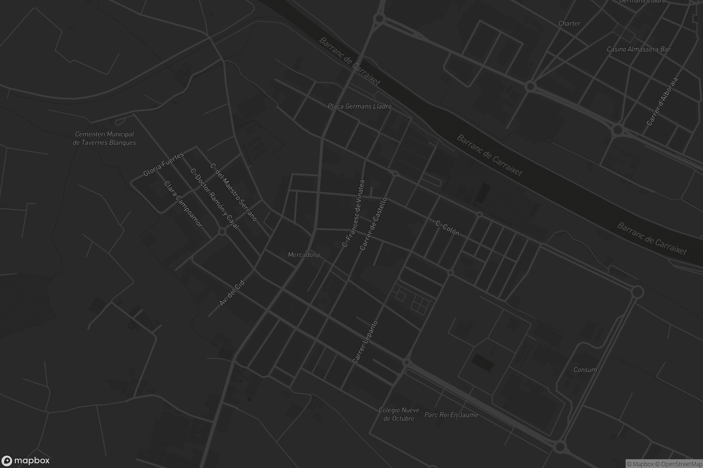 Mapa de Tavernes Blanques