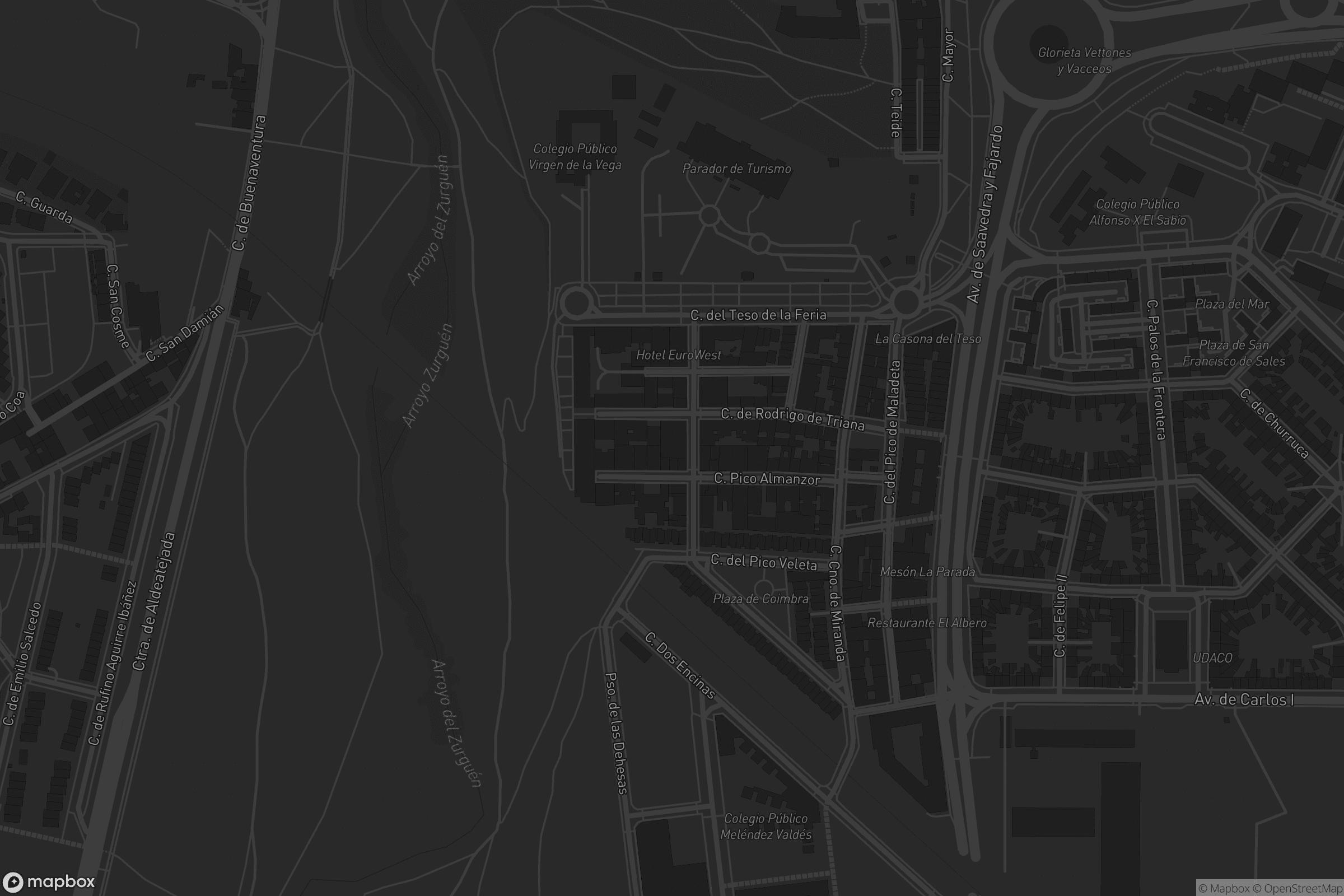 Mapa de Teso de la Feria