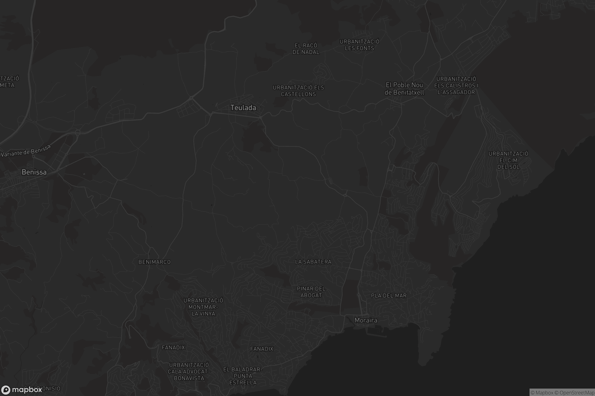 Mapa de Teulada