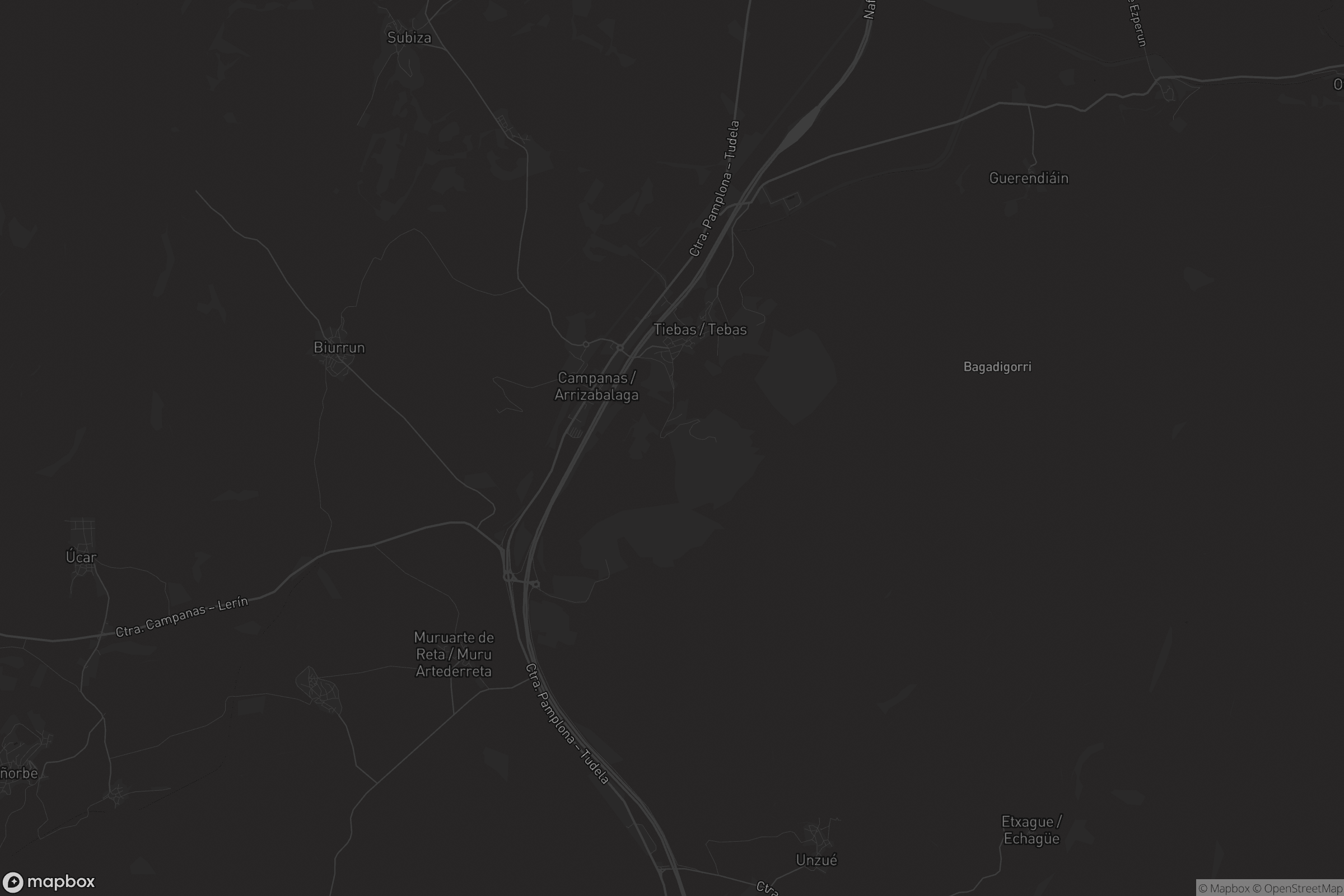 Mapa de Tiebas-Muruarte de Reta