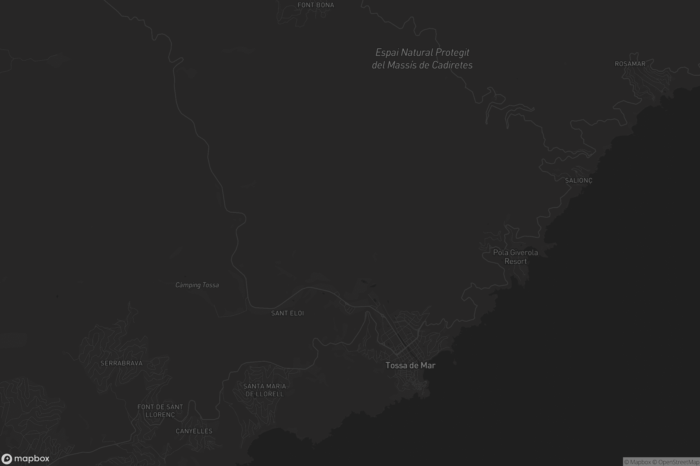 Mapa de Tossa de Mar