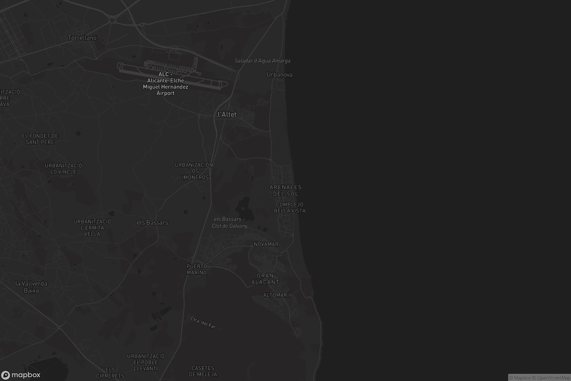Mapa de Urbanització Els Arenals del Sol