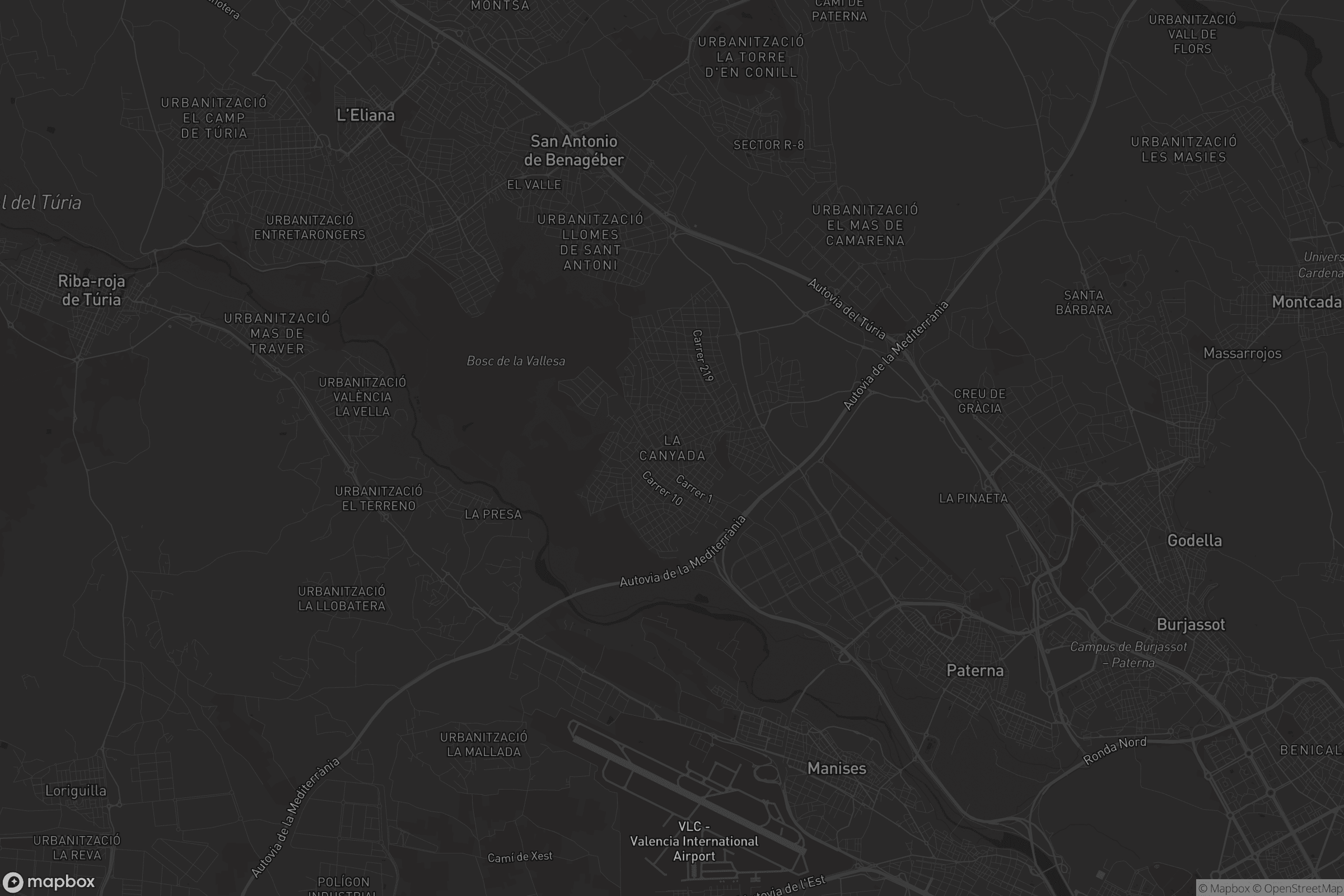 Mapa de Urbanització La Canyada