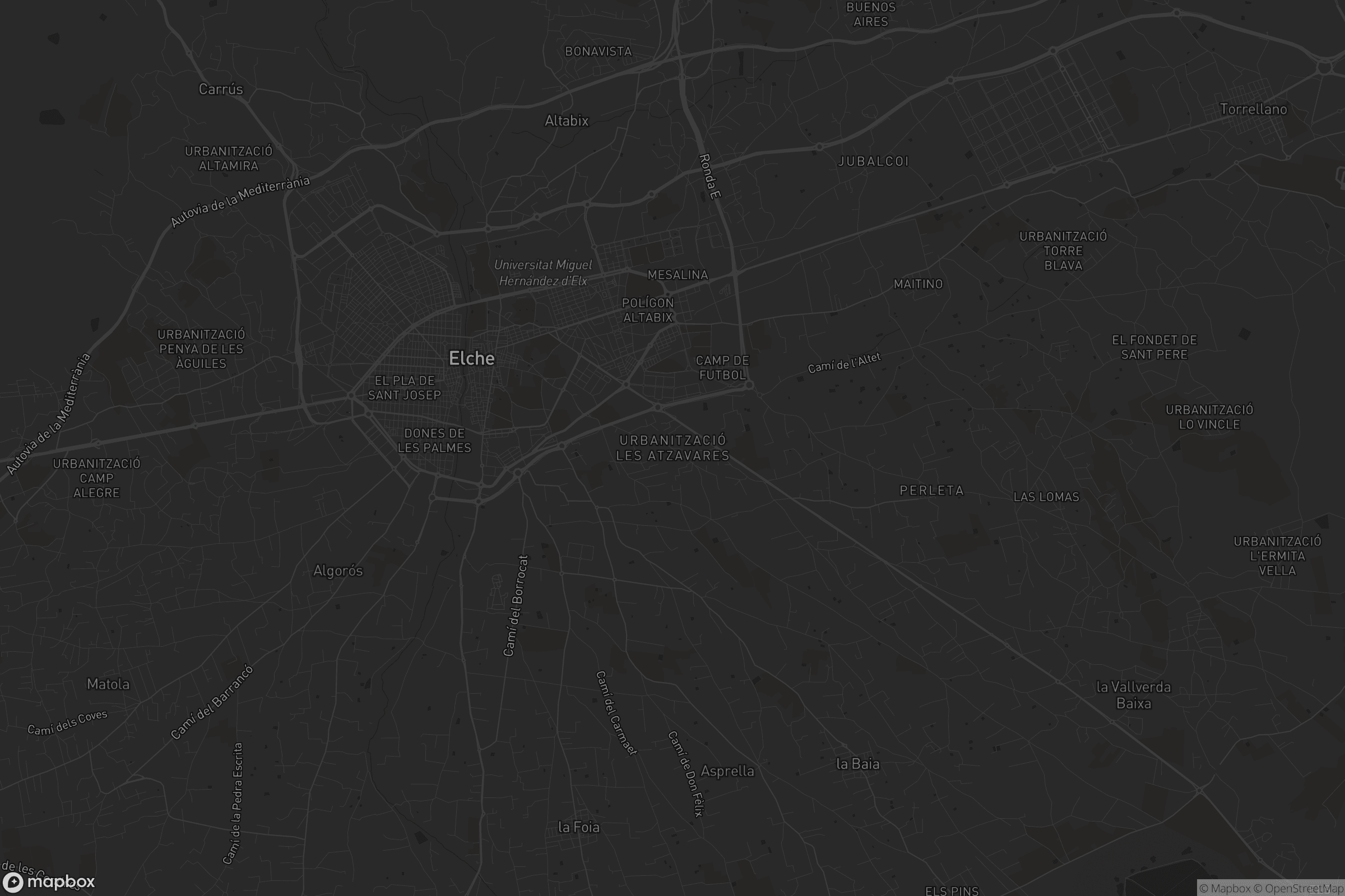 Mapa de Urbanització Les Atzavares