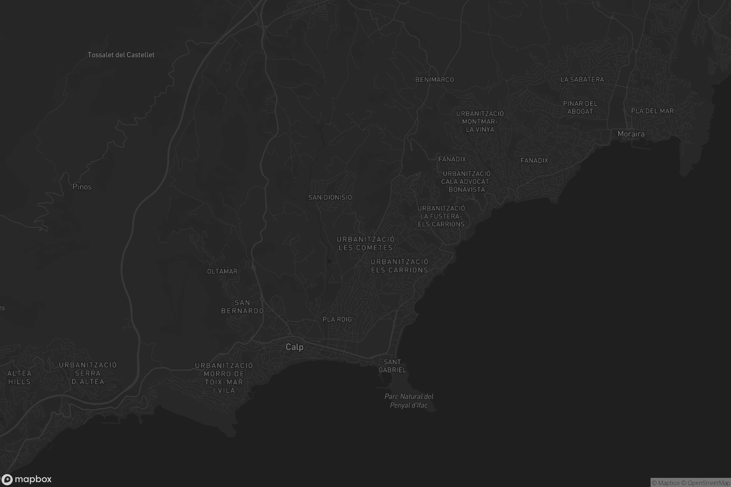 Mapa de Urbanització Les Cometes