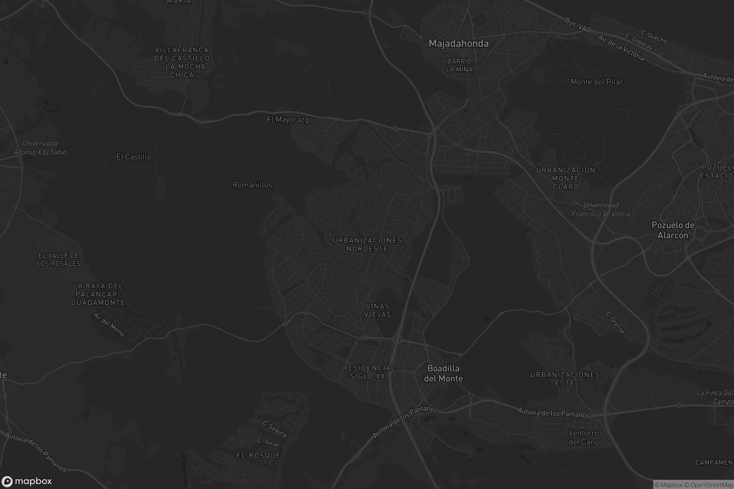 Mapa de Urbanizaciones Noroeste