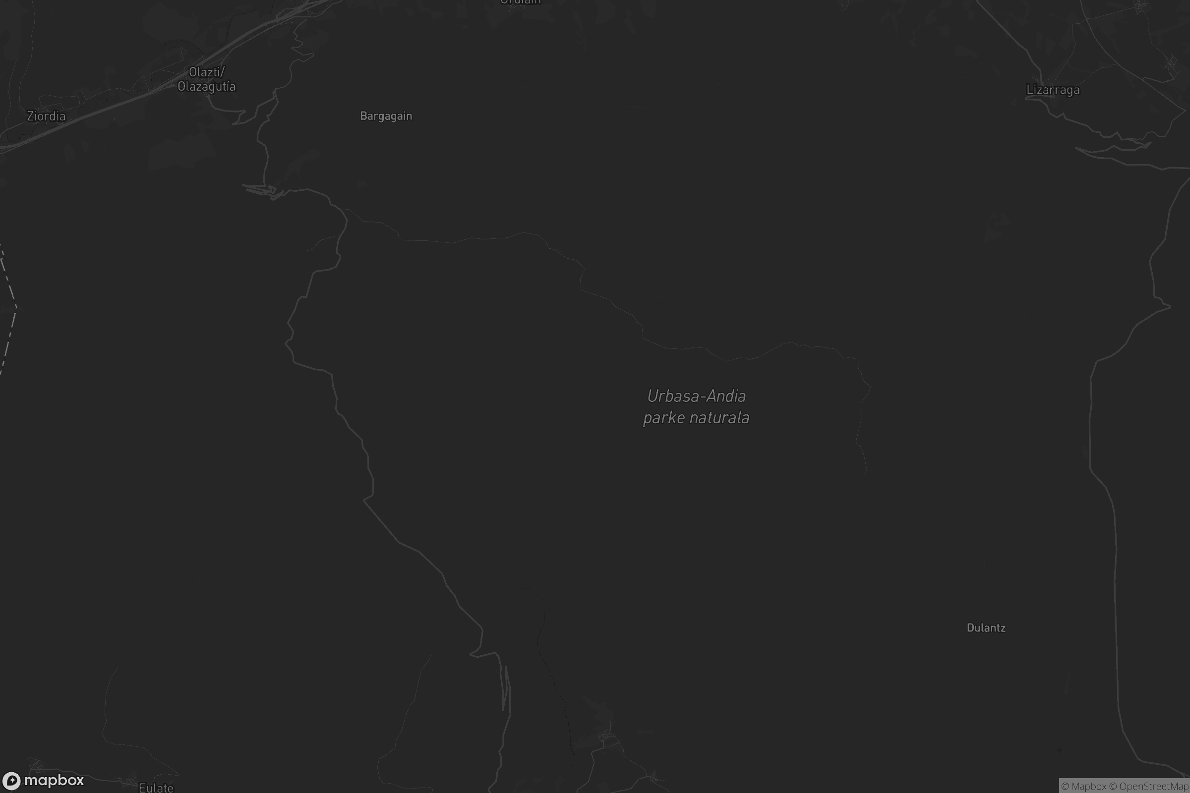 Mapa de Urbasa mendia