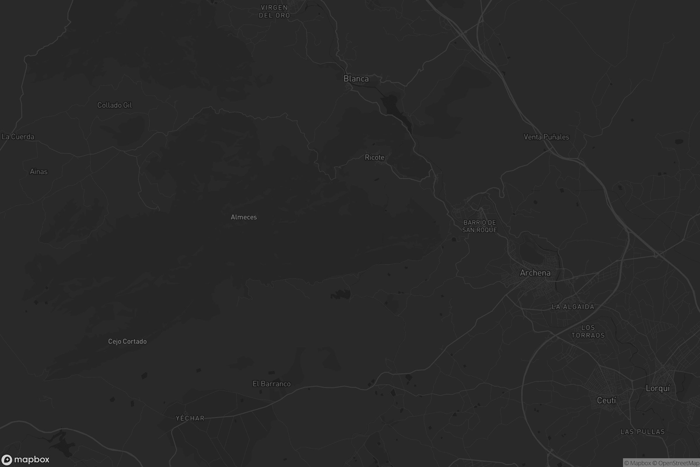 Mapa de Valle de Ricote