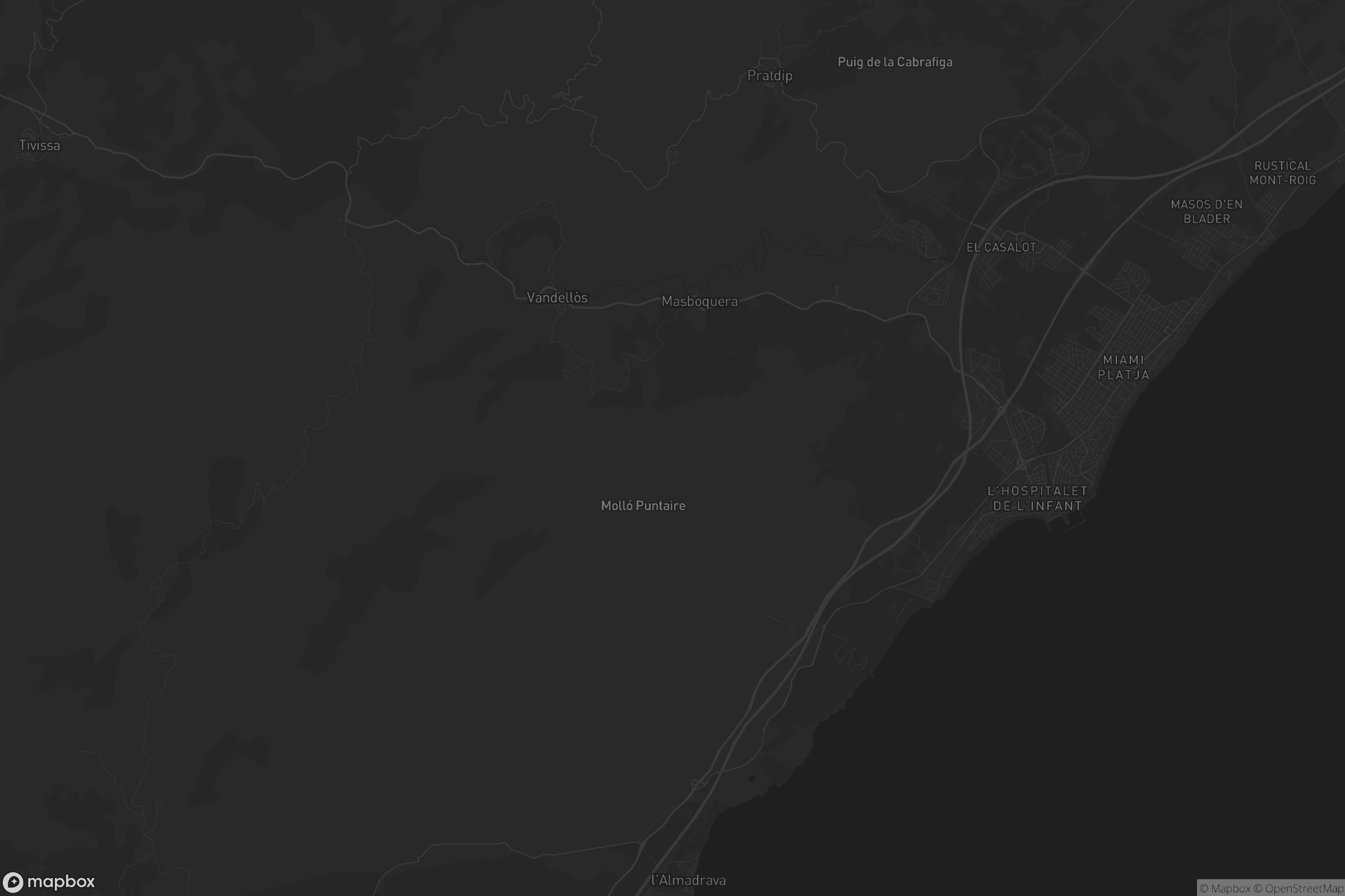 Mapa de Vandellòs i l'Hospitalet de l'Infant