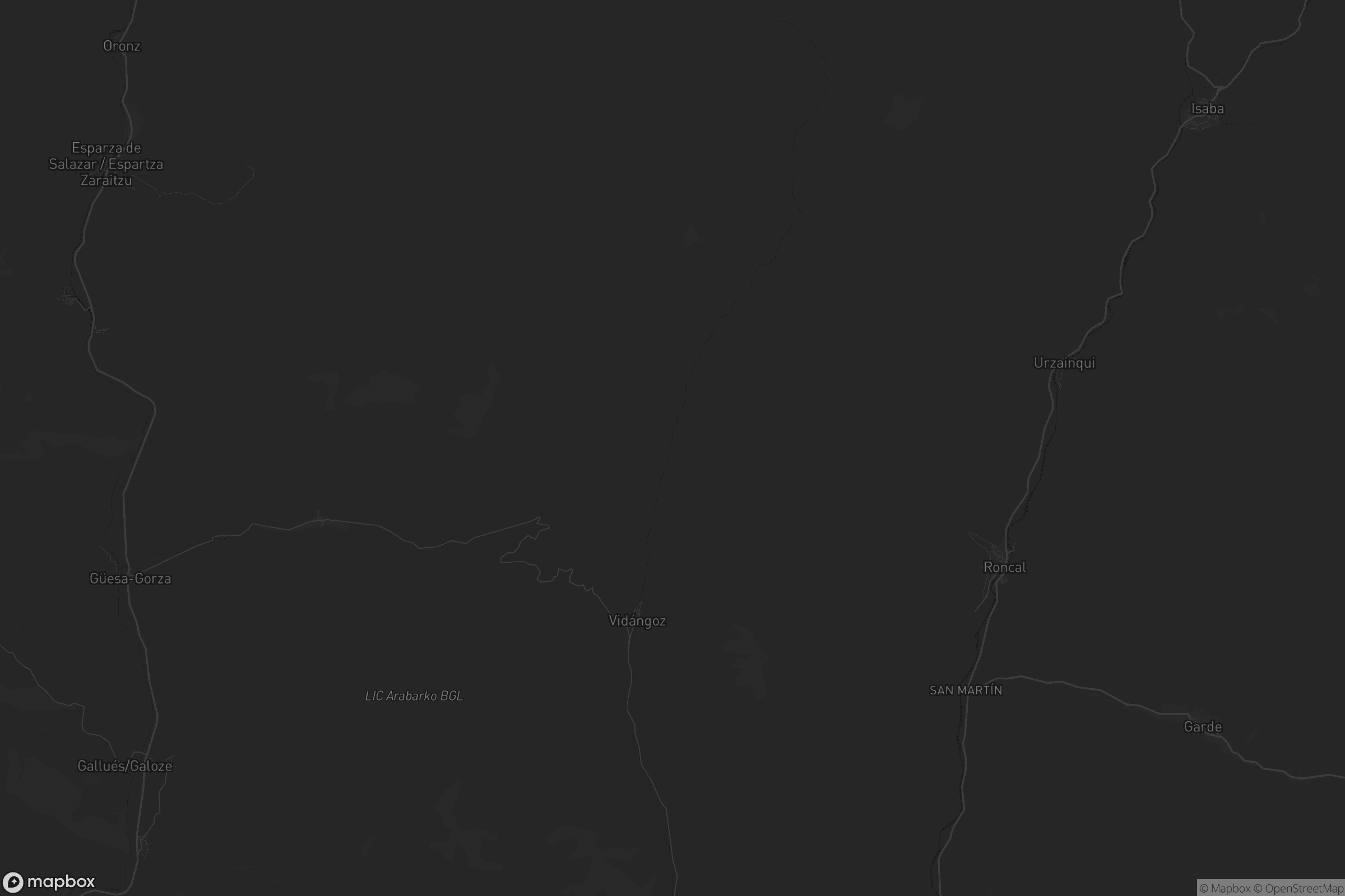 Mapa de Vidángoz / Bidankoze