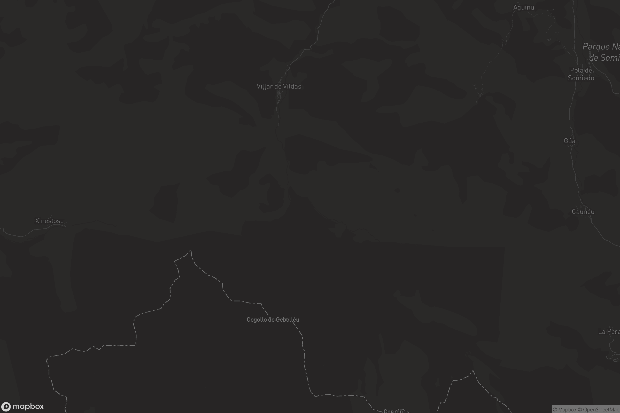 Mapa de Viḷḷar de Vildas