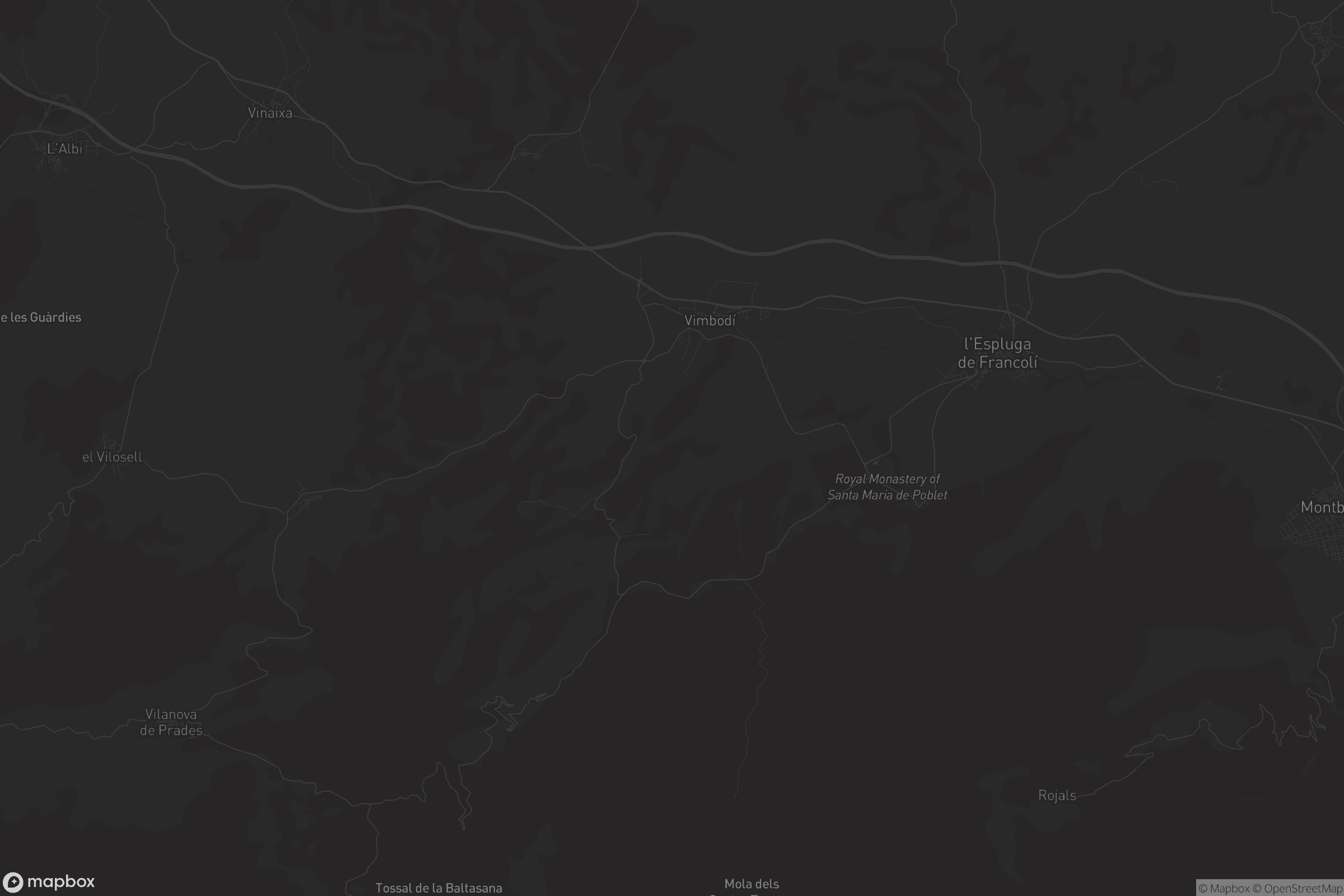 Mapa de Vimbodí i Poblet