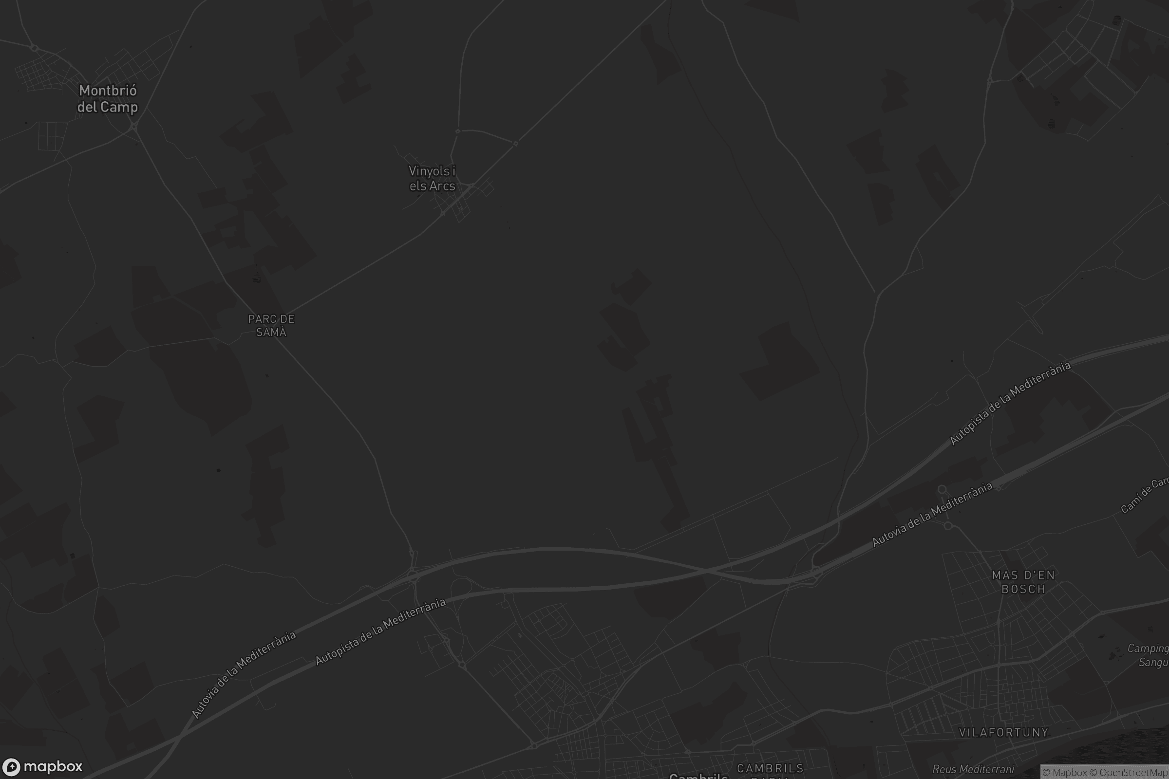 Mapa de Vinyols i els Arcs