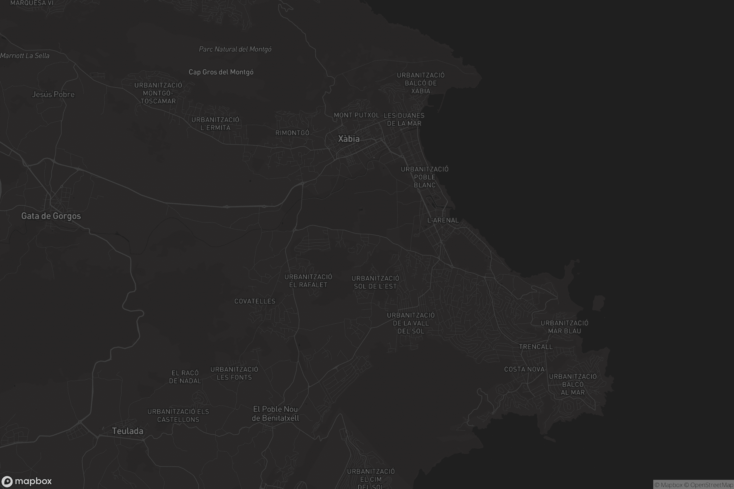 Mapa de Xàbia / Jávea