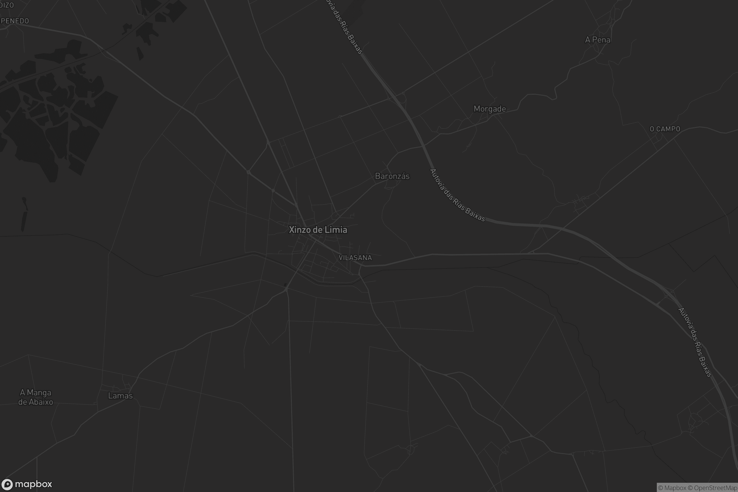 Mapa de Xinzo de Limia