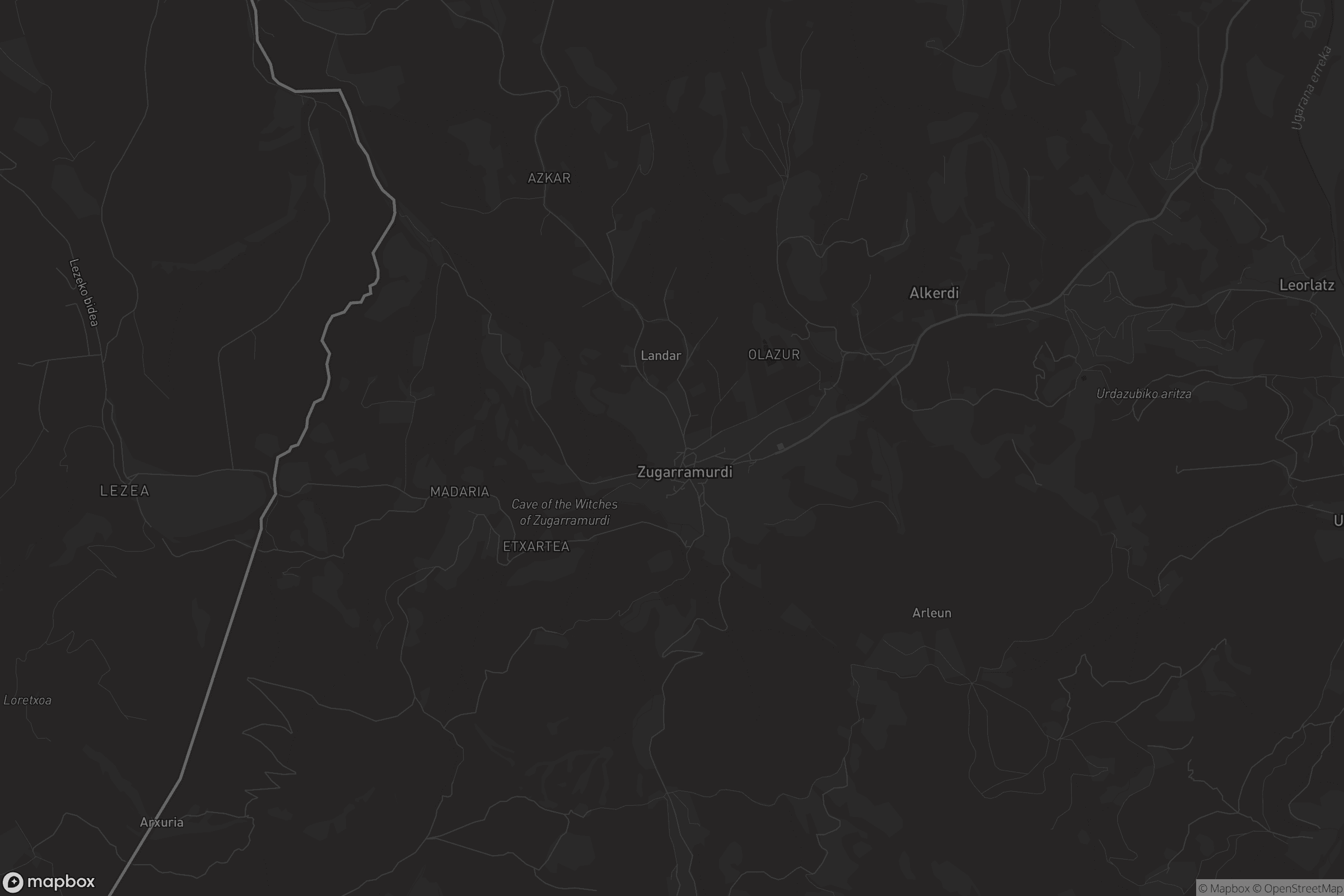 Mapa de Zugarramurdi